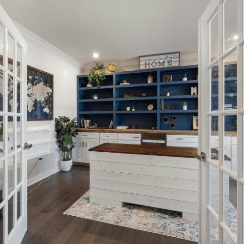 Home office space showing how an Edmonton home addition can create more usable living space.